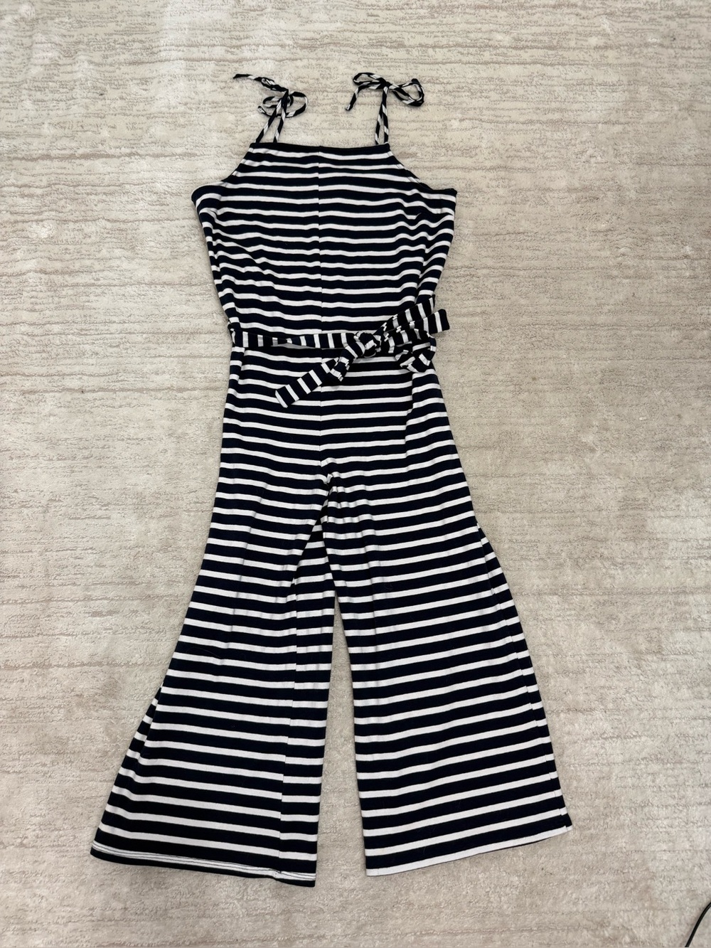 Nautical Striped  Jumpsuit Size L NWT